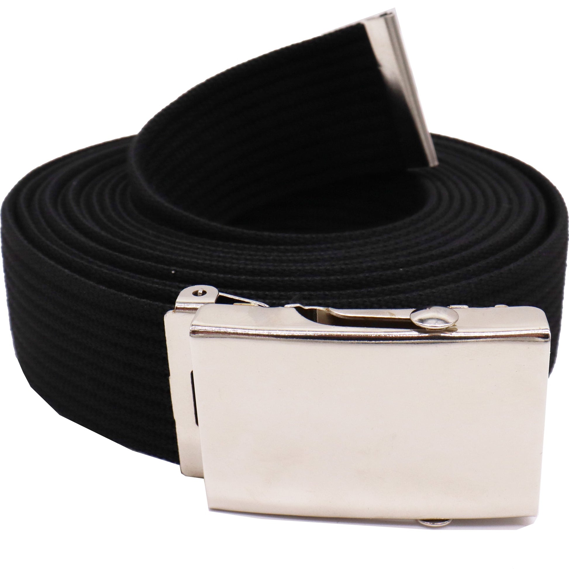 Elastische Riem -  Stretch Riem - Gevlochten Zwart En Tactical Belt - Koppelriem - 2 Stuks -  Zwart